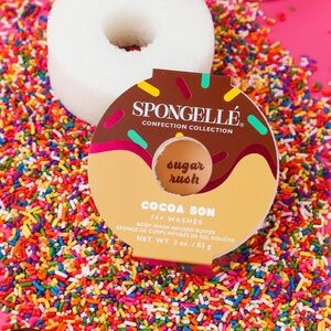 Spongelle Cocoa Bon Body Wash Infused Buffer - Brown and White